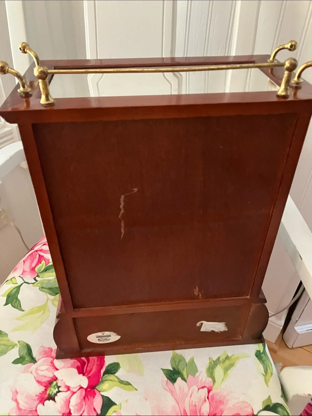 Beautiful  Mid Century Modern Jewelry Tabletop Armoire by Commodore Collection